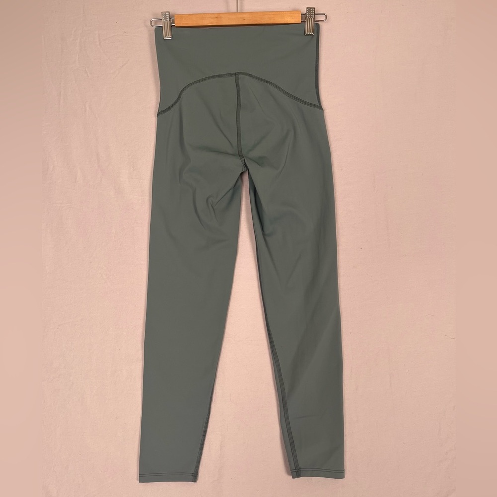 SPANX Shape 7/8 Booty Boost Leggings Womens Small Olive Green Slimming - Picture 5 of 13